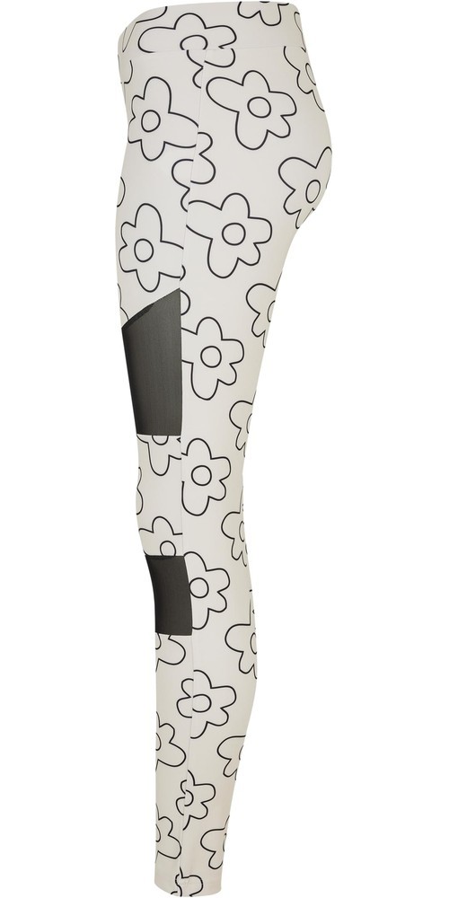 UrbanClassicsDamenLadiesTechMeshAOPLeggingsSoftseagrassflower-3XL