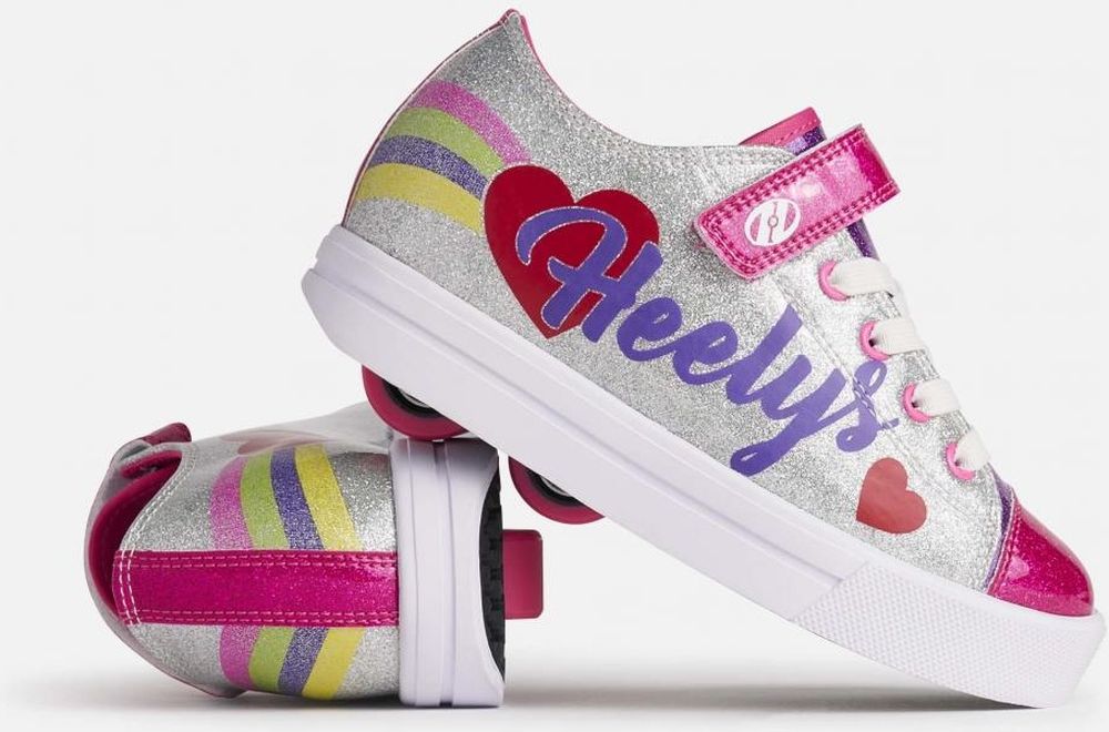 HeelysKinderSneakerSnazzyX2HE100935HE174SilverRainbowHeart-30