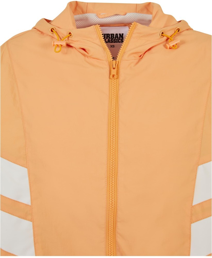 UrbanClassicsDamenJackeLadiesCrinkleBatwingJacketColPaleorangeWhitesand-3XL