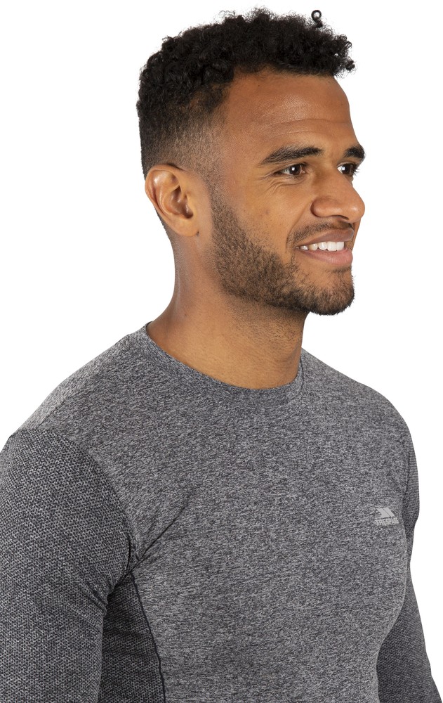 TrespassLongsleeveTimo-MaleActiveTopTp75BlackMarl-M