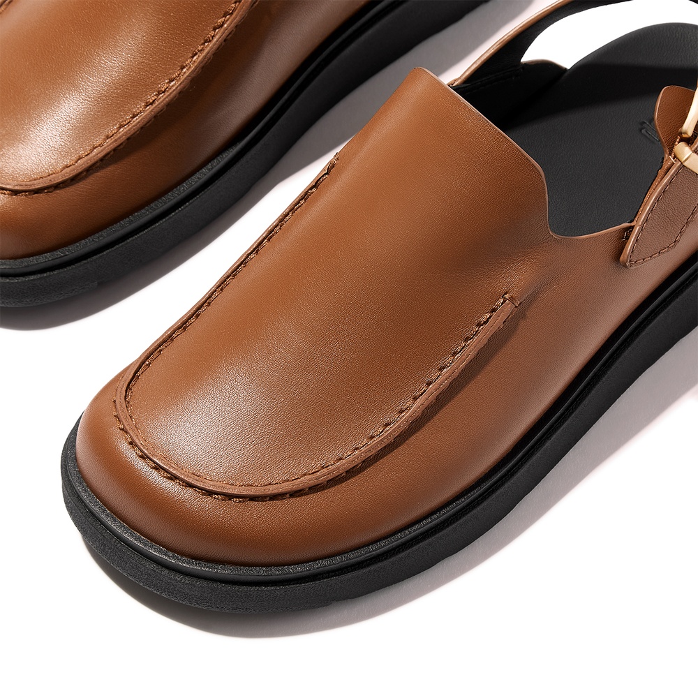 FitFlopDamenClogGen-FFLeatherBack-StrapMocMulesIY8DeepTan-38