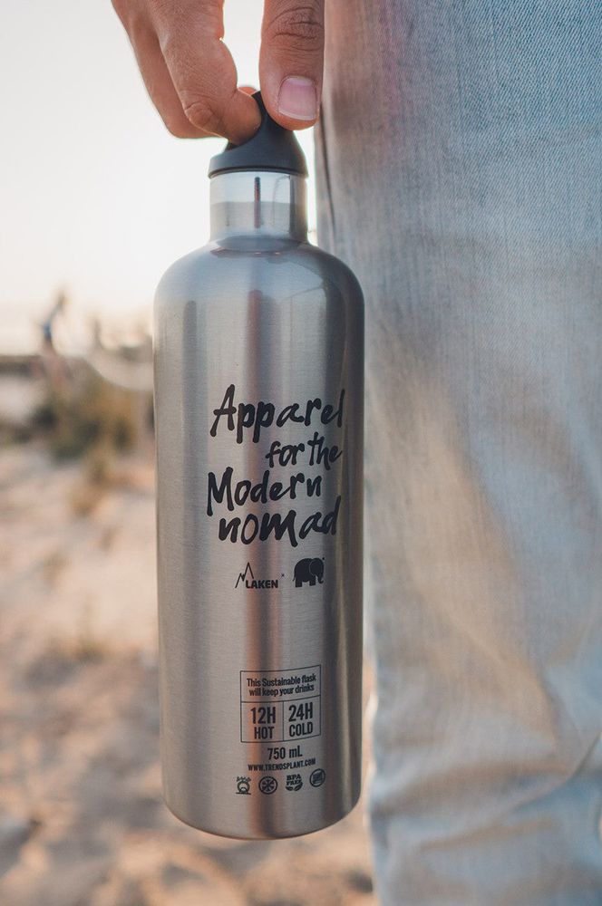 TrendsplantTrinkflascheLakenxTrendsplantClassicThermoBottleGrey