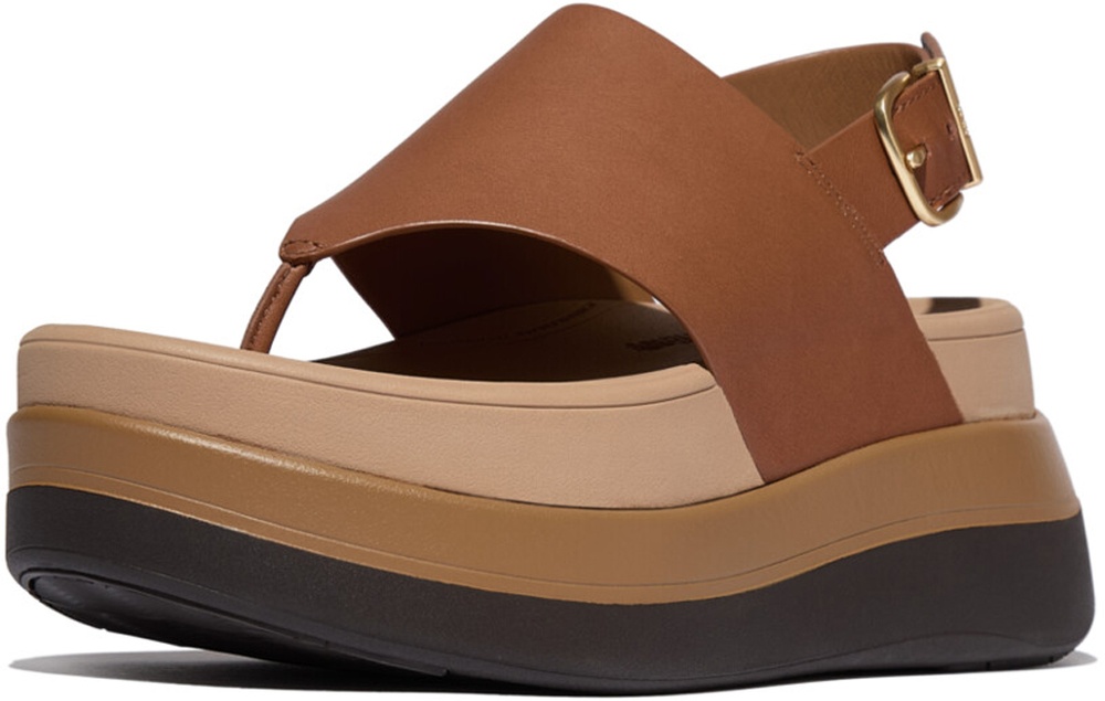 FitFlopDamenSandalenF-ModeStackLeatherBack-StrapToe-PostSandalsE2GDeepTan-36