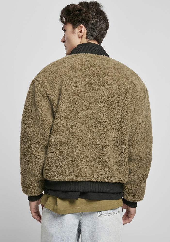 UrbanClassicsJackeBoxySherpaJacketTiniolive-3XL