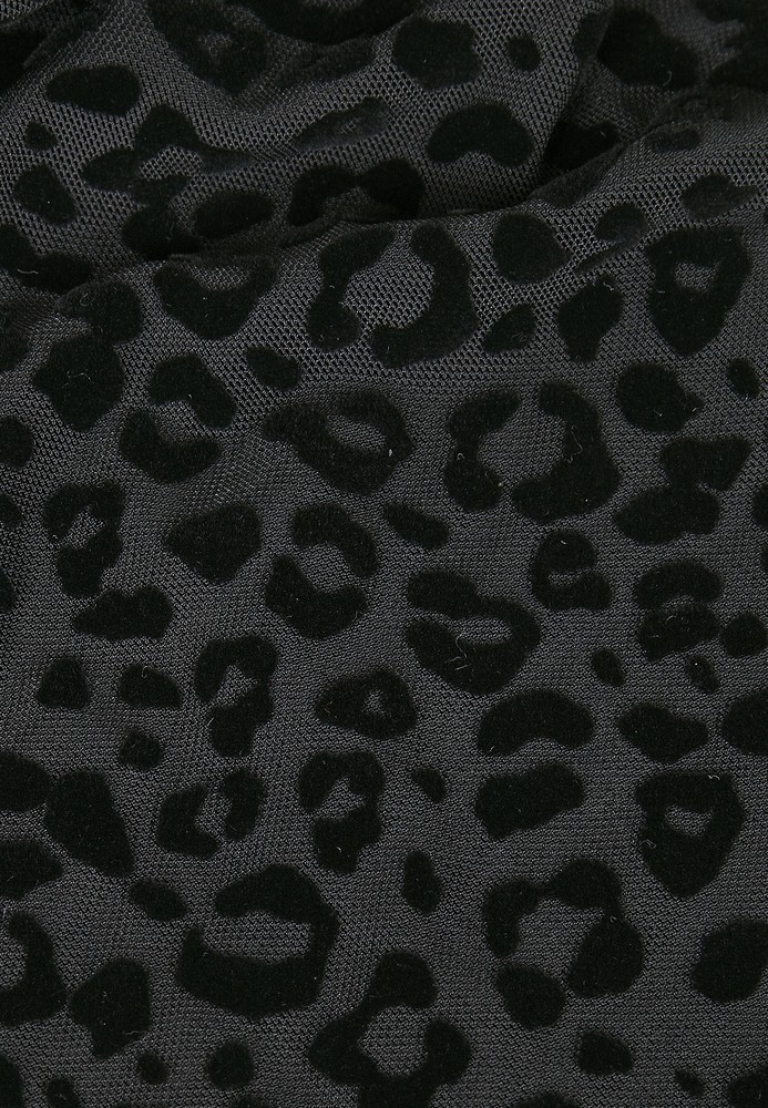 UrbanClassicsDamenT-ShirtLadiesFlockLaceTurtleneckTeeBlack-3XL