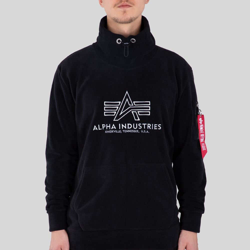 AlphaIndustriesHoodieTurtle-NeckSweaterPolarFleeceBlack