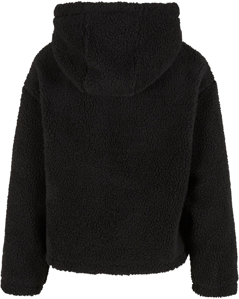 UrbanClassicsDamenJackeLadiesShortHoodedSherpaJacketTB7072Black-3XL