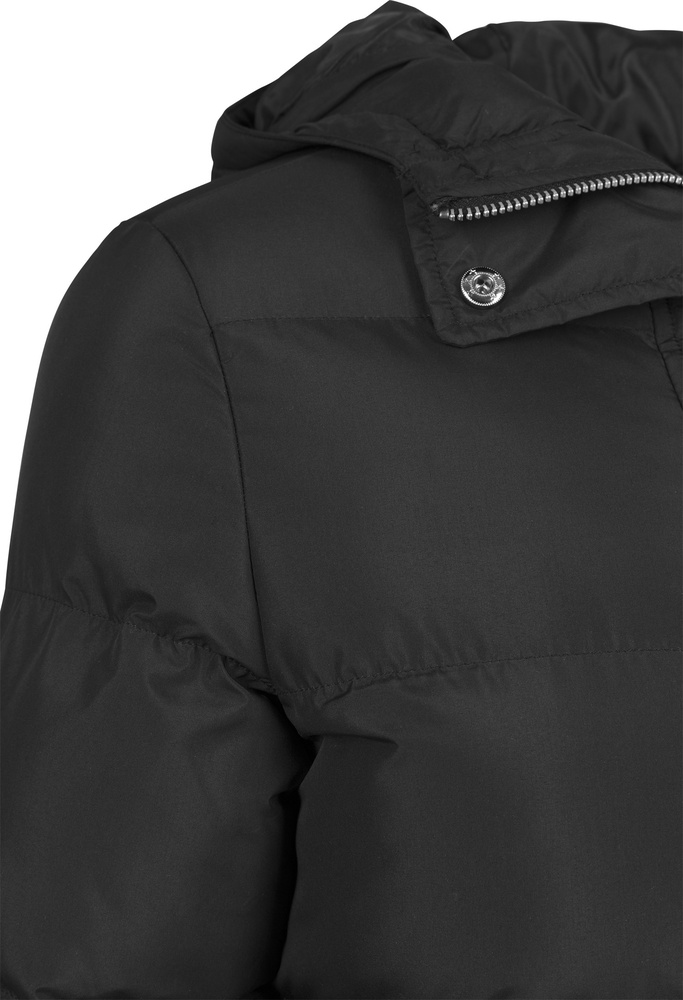 UrbanClassicsKinderJackeGirlsHoodedPufferJacketBlack-110116