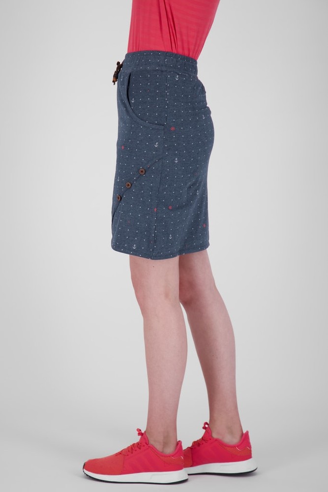 AlifeKickinDamenSommerrockLucyAKBShortSkirtMarineMelange-S