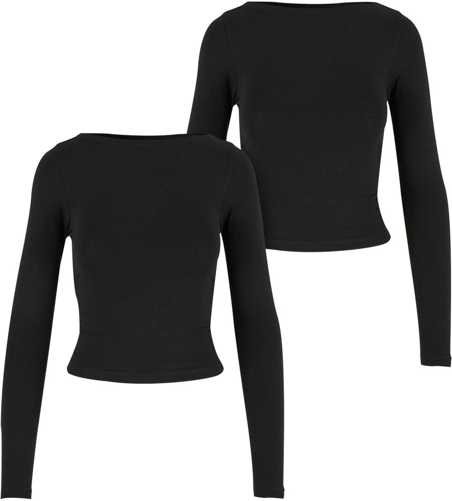 UrbanClassicsDamenLadiesRuffledSuperSlimLongsleeve2-PackTB7088A