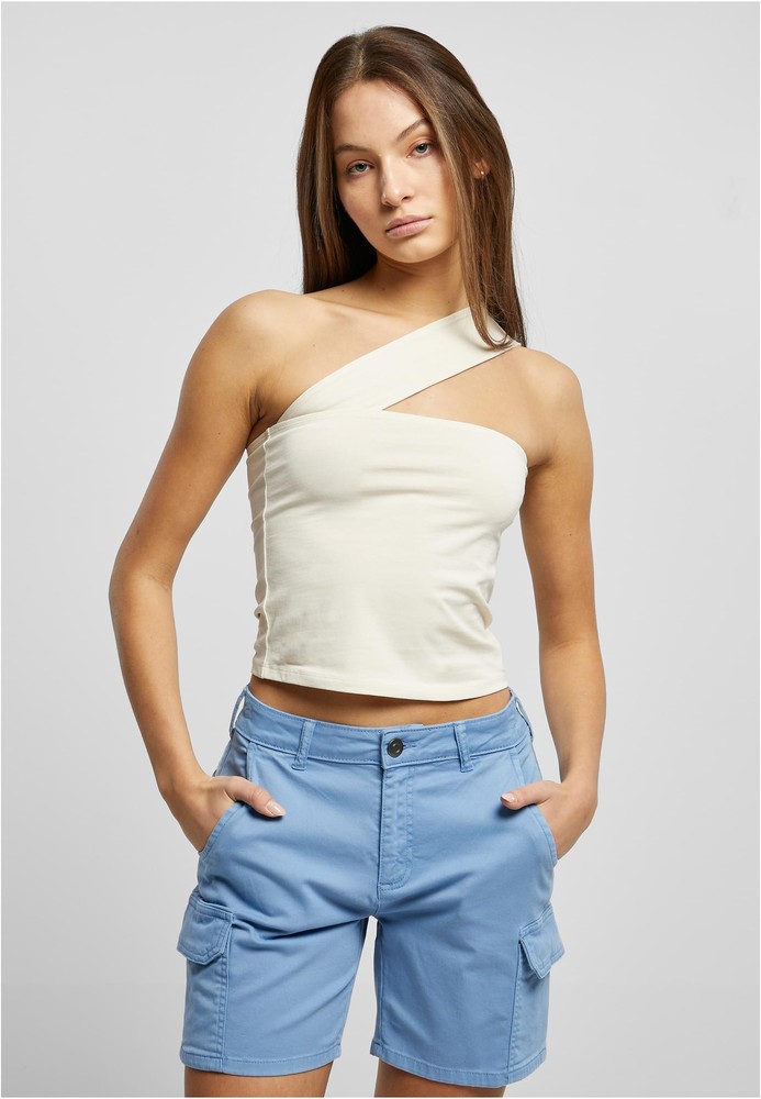 UrbanClassicsDamenLadiesOneStrapTopWhitesand-3XL