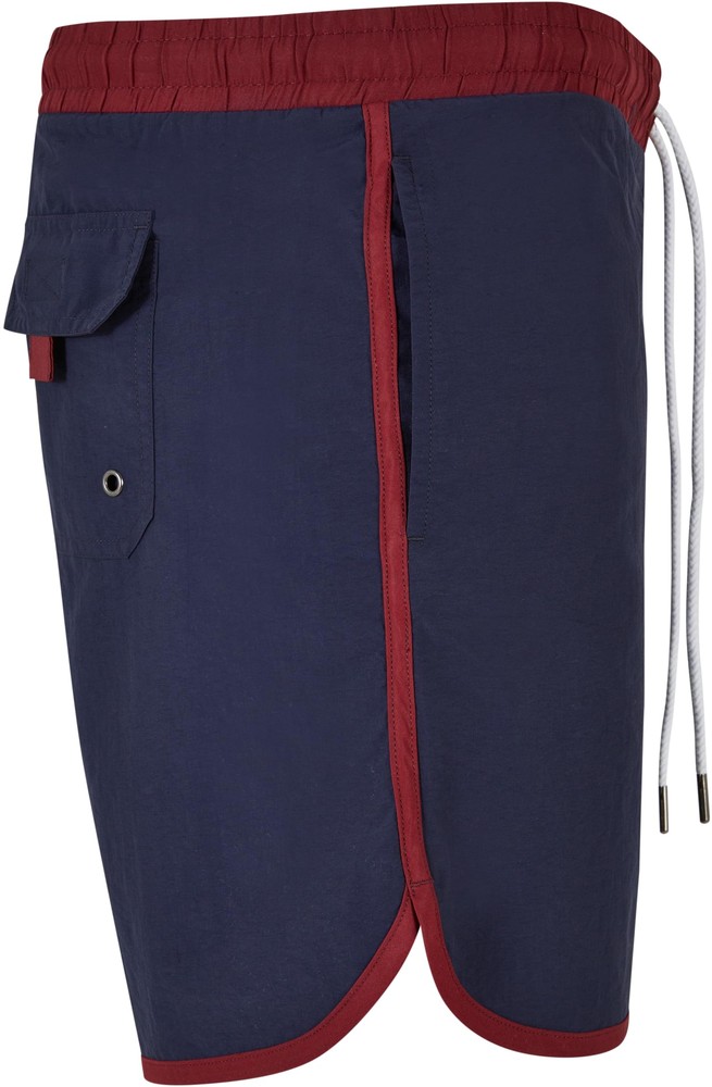 UrbanClassicsRetroSwimshortsBurgundyMidnightnavy-3XL