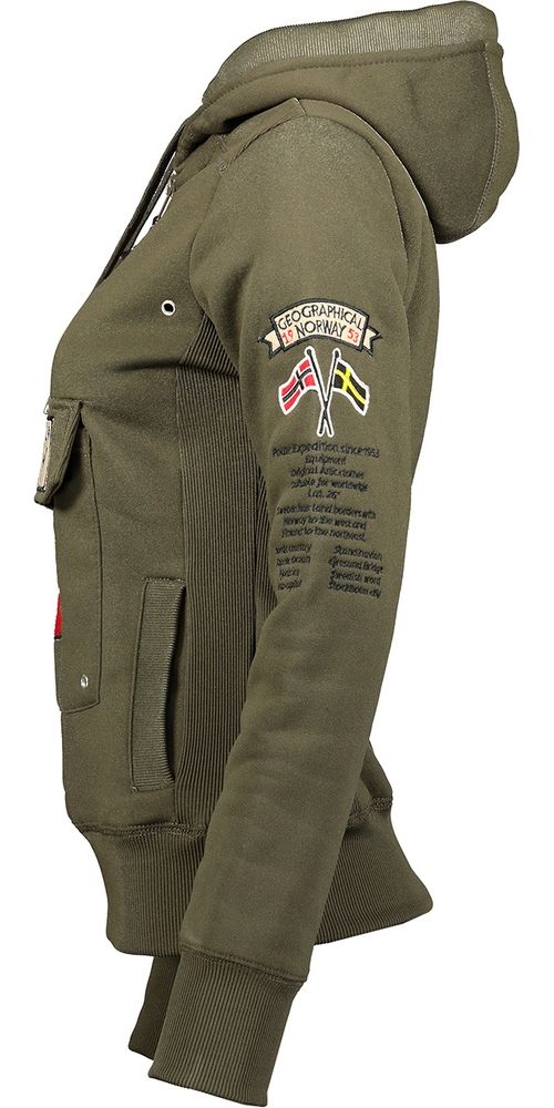 GeographicalNorwayHoodiePulloverGymclassDbMen100Kaki-3XL