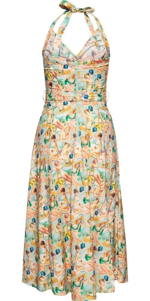 QueenKerosinNeckholderPencilKleidQKU26006Grn