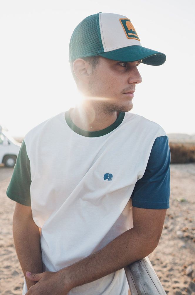 TrendsplantT-ShirtOrganicColorBlockT-ShirtNaturalWhite-S