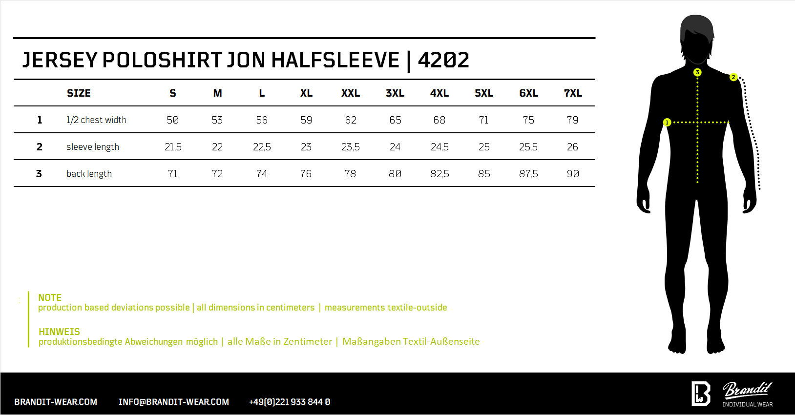 BranditHerrenT-ShirtJerseyPoloshirtJonhalfsleeveBlack