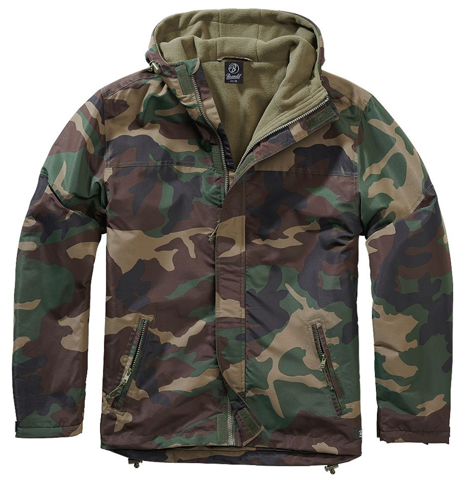 BranditJackeWindbreakerFrontzipinWoodland-S