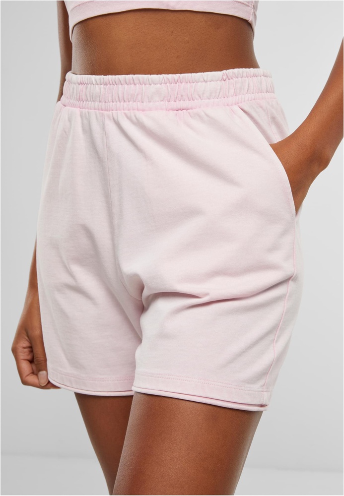 UrbanClassicsDamenT-ShirtLadiesWashedJerseyShortsTB7470Blushedrose-3XL