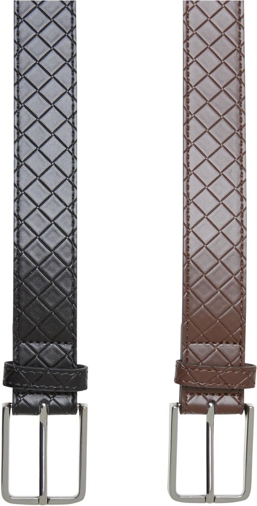 UrbanClassicsWovenEmbossedSyntheticLeatherBelt2-PackTB7217A