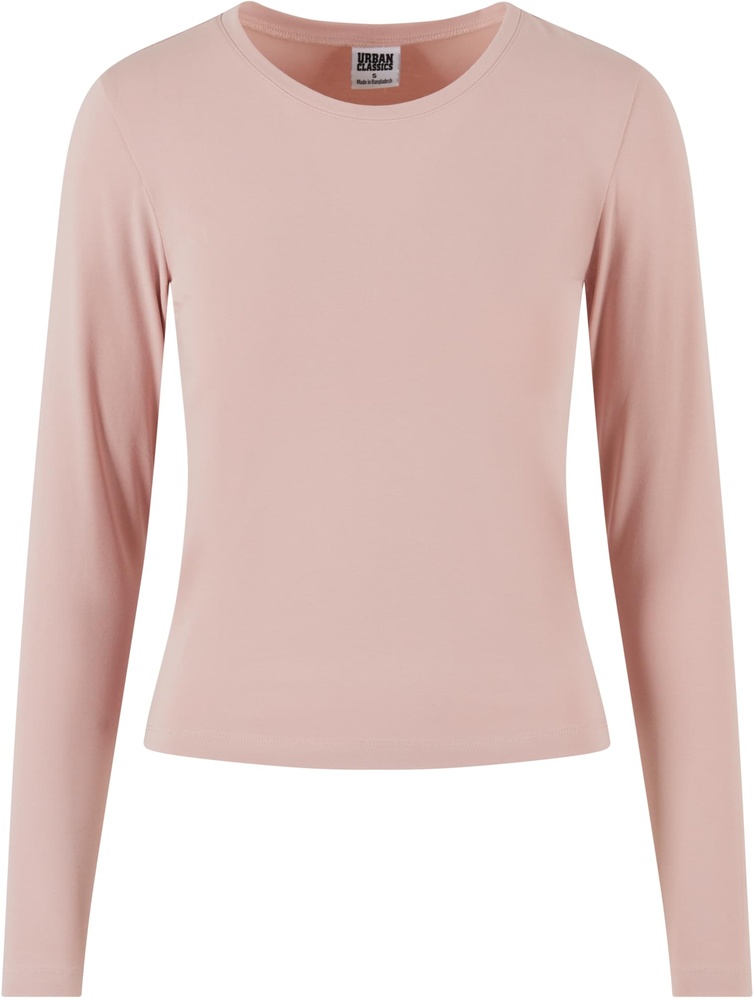 UrbanClassicsDamenLadiesBasicSuperSlimLongsleeveTB7456Powderrose-3XL