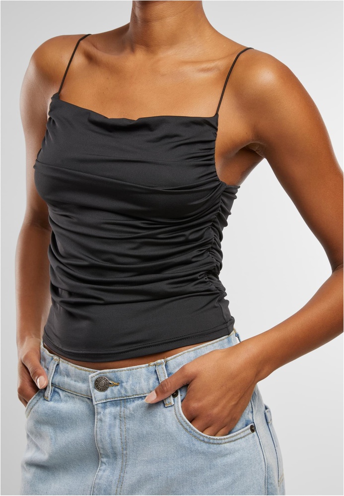 UrbanClassicsDamenT-ShirtLadiesWaterfallJerseyTopTB7700Black-L