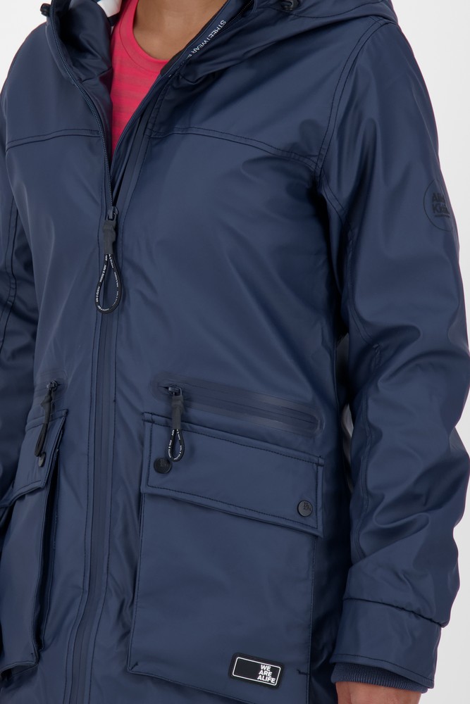 AlifeKickinDamenRegenjackeAudreyAKARaincoatMarine-2XL