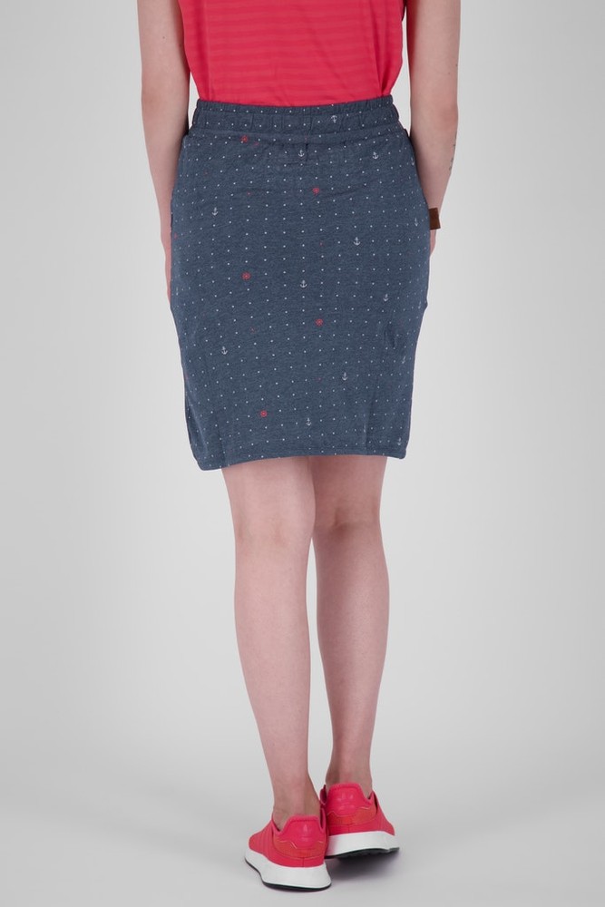 AlifeKickinDamenSommerrockLucyAKBShortSkirtMarineMelange-S