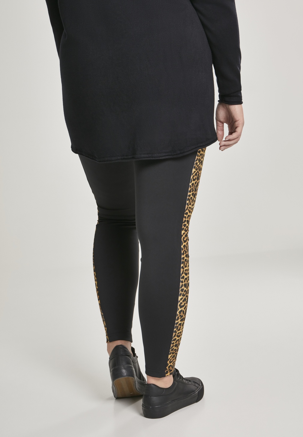 UrbanClassicsDamenLeggingsLadiesSideStripedPatternLeggingsBlackLeo-3XL