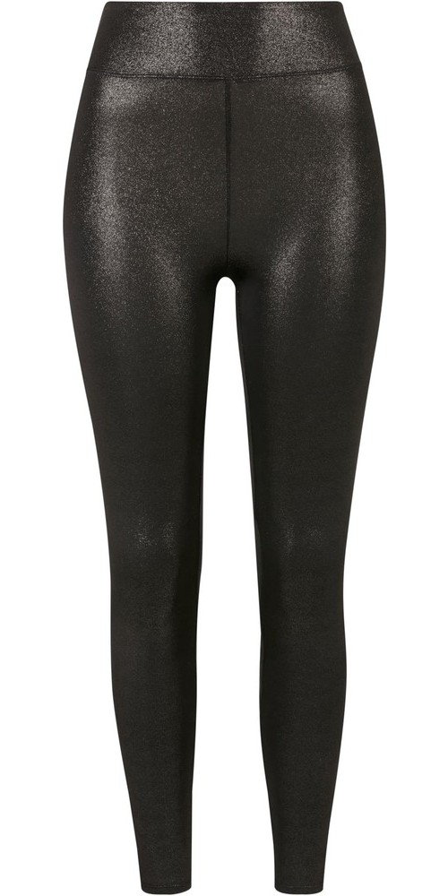 UrbanClassicsDamenLadiesHighWaistGlamourLeggingsSparklingblack