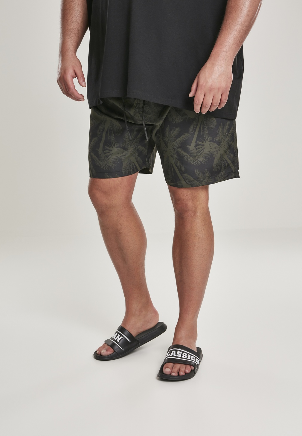 UrbanClassicsBadehosePatternSwimShortsPalmOlive-3XL