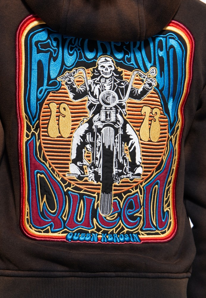 QueenKerosinSweatjackeQKI110003Braun