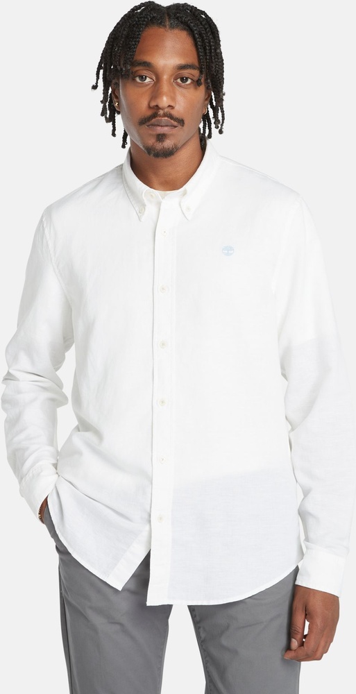TimberlandLovellLakeTFOCottonLinenLongSleeveShirt0A2DR9White-L