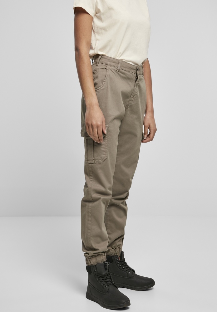 UrbanClassicsDamenHoseLadiesHighWaistCargoPantsSofttaupe-26