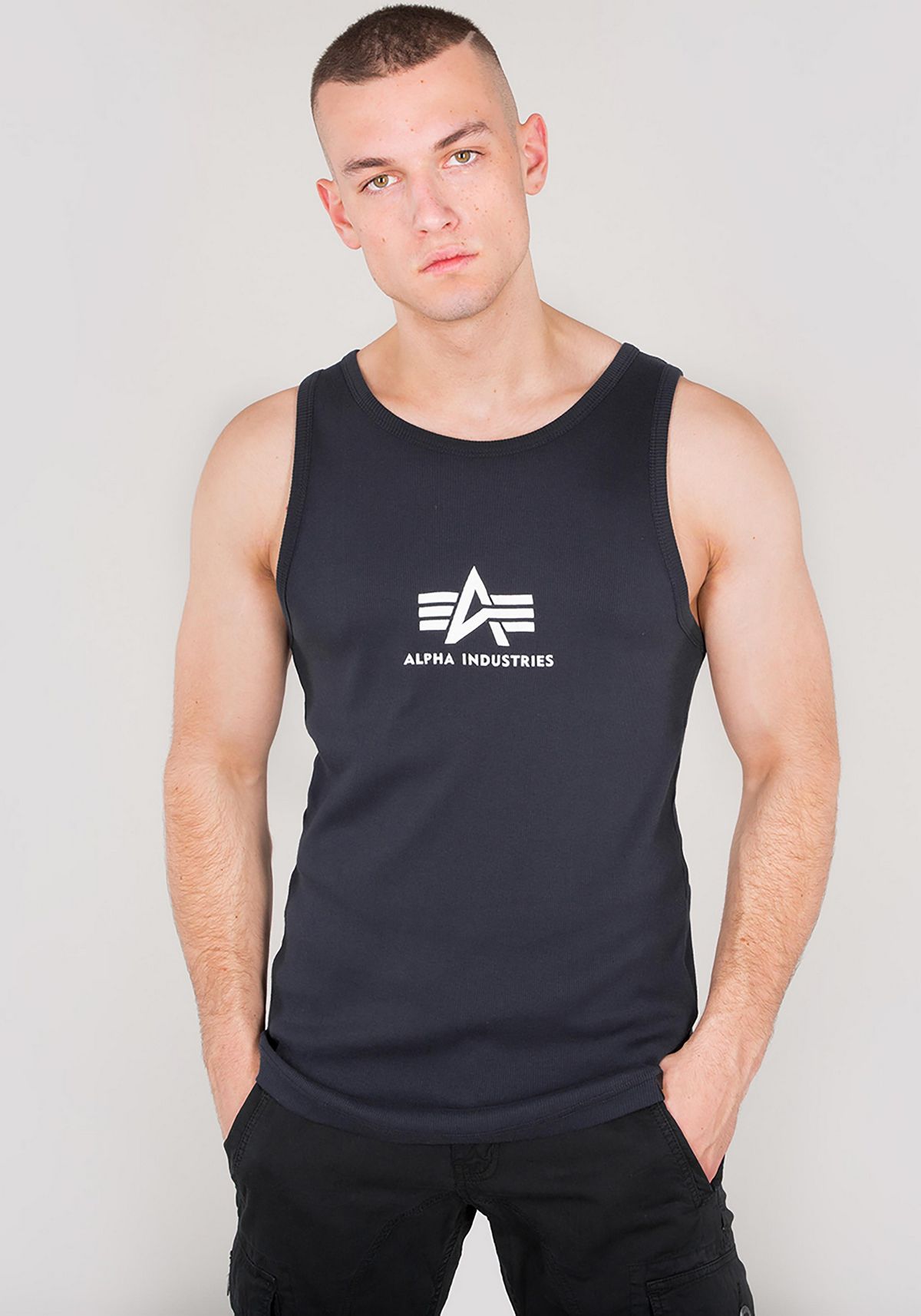 AlphaIndustriesLogoTankT-ShirtUnisexRepBlue