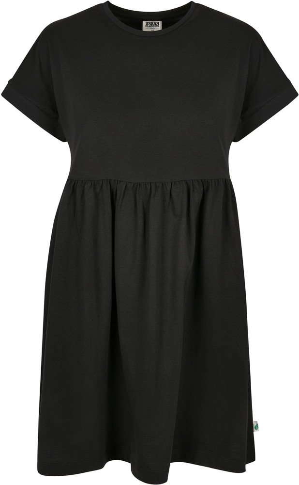 UrbanClassicsDamenKleidLadiesOrganicEmpireValanceTeeDressBlack-3XL