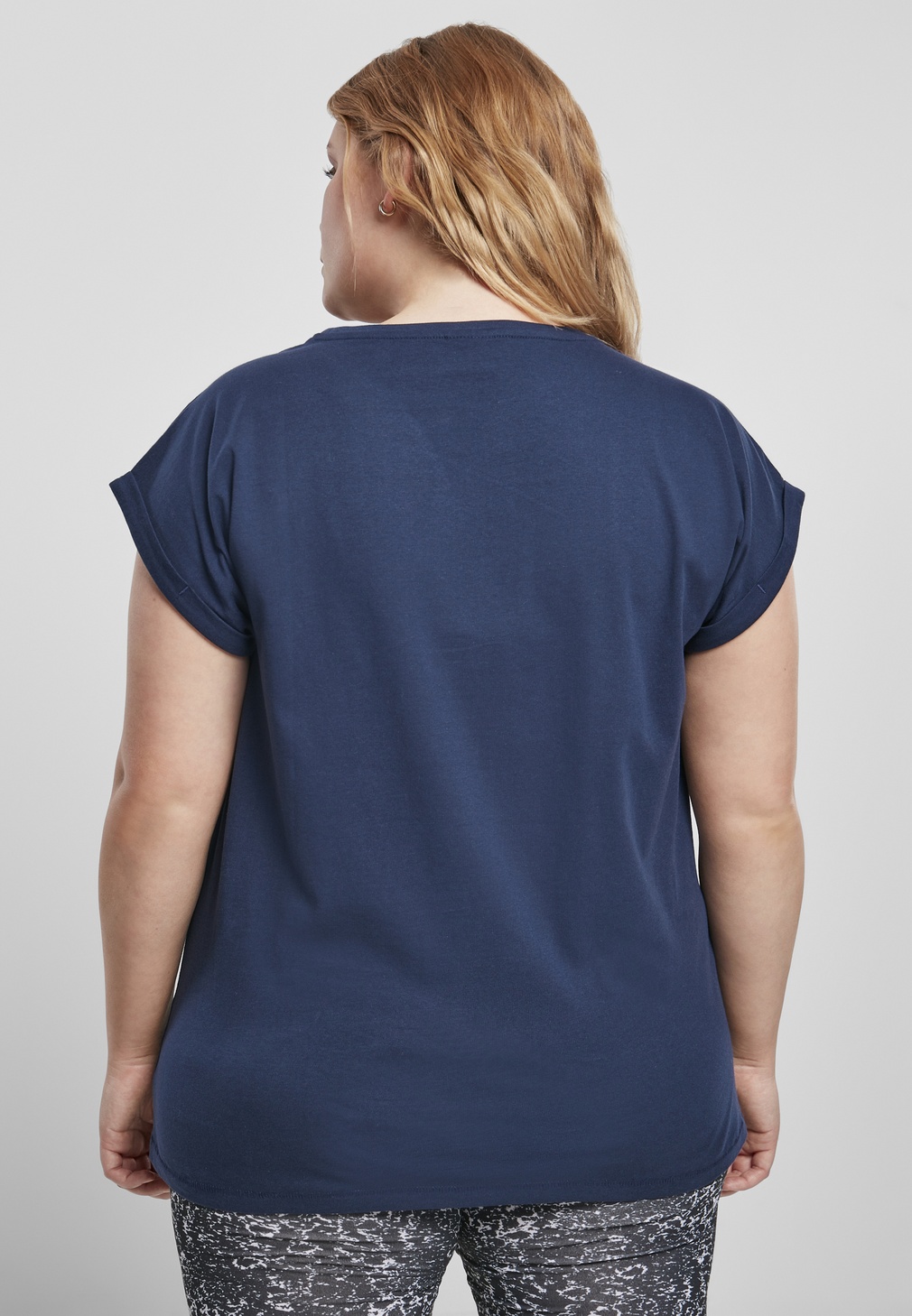 UrbanClassicsFemaleShirtLadiesExtendedShoulderTeeDarkblue-3XL