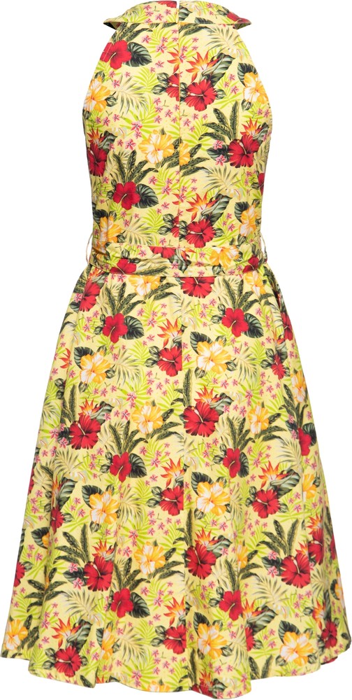 QueenKerosinDamenSwingKleidGelb-3XL