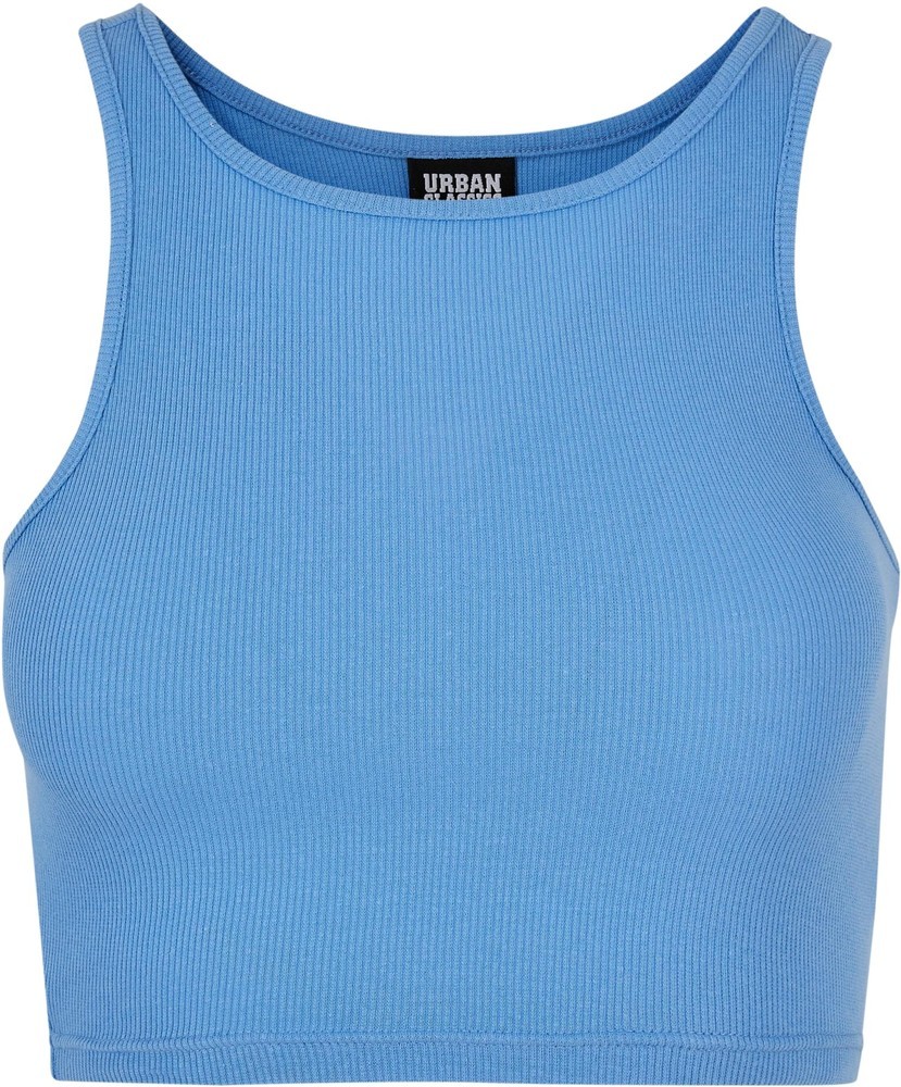 UrbanClassicsDamenLadiesCroppedRibTopHorizonblue-3XL