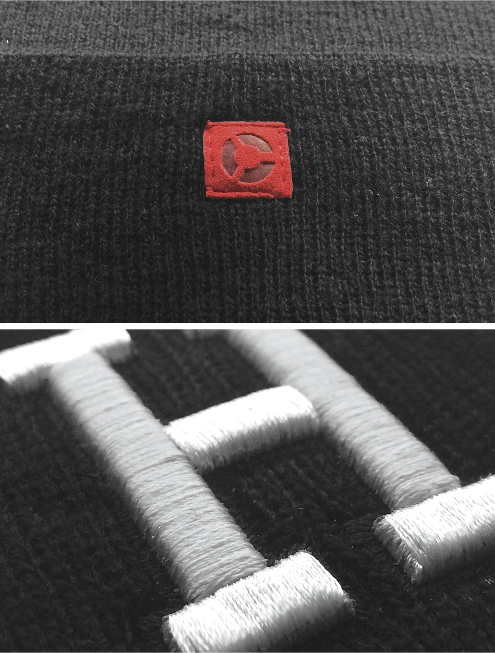 MSTRDSBeanieLetterCuffKnitBeanieBlack