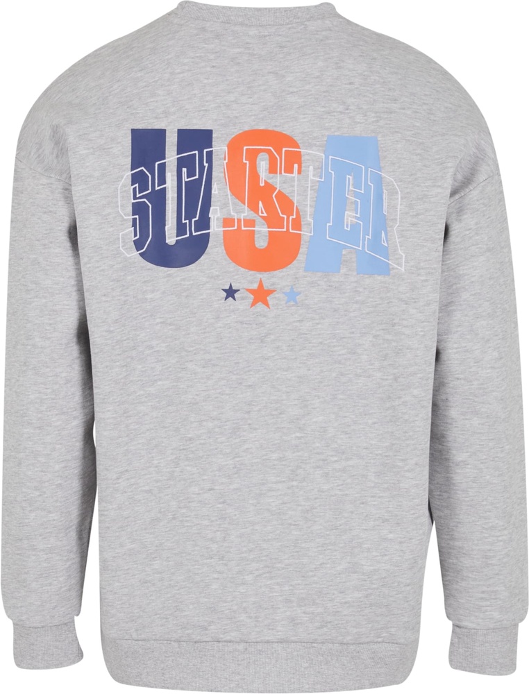 StarterBlackLabelPulloverUsaCrewNeckST432Heathergrey-L