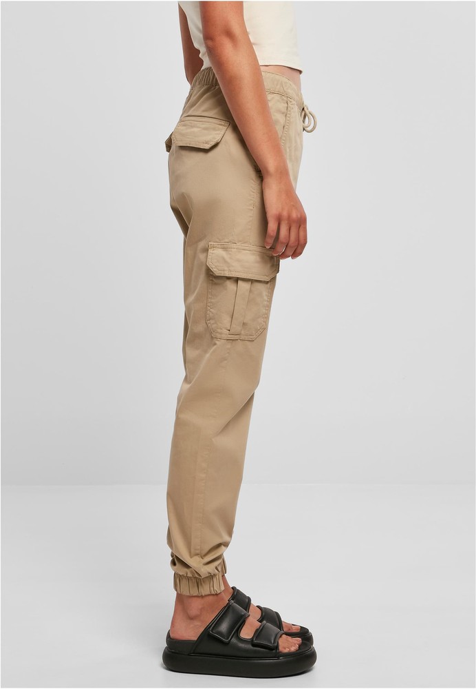UrbanClassicsDamenHoseLadiesHighWaistCargoJoggingPantsUnionbeige-3XL
