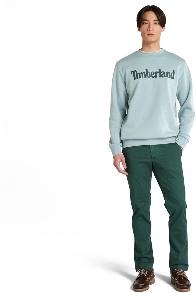 TimberlandPulloverSweatshirtNorthwoodWordmarkLogoBrushbackCrewNeckTB0A627FSilverBlue-XL