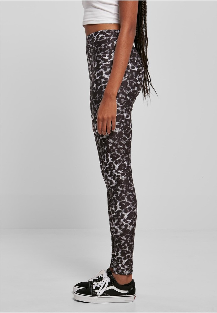 UrbanClassicsDamenLadiesSoftAopLeggingsBlackleo-3XL
