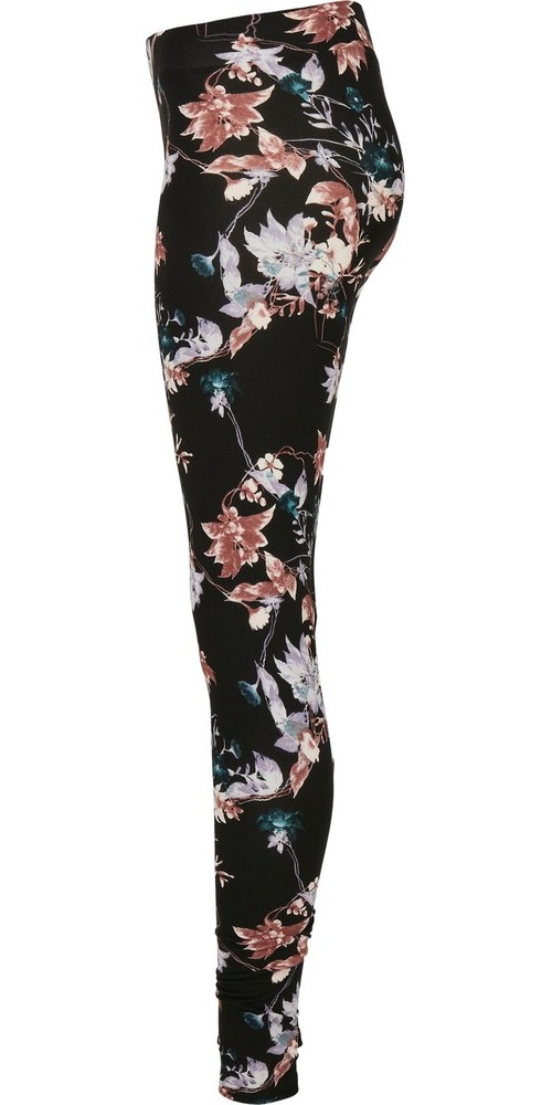 UrbanClassicsDamenLadiesSoftAOPLeggingsBlacksoftflower-3XL