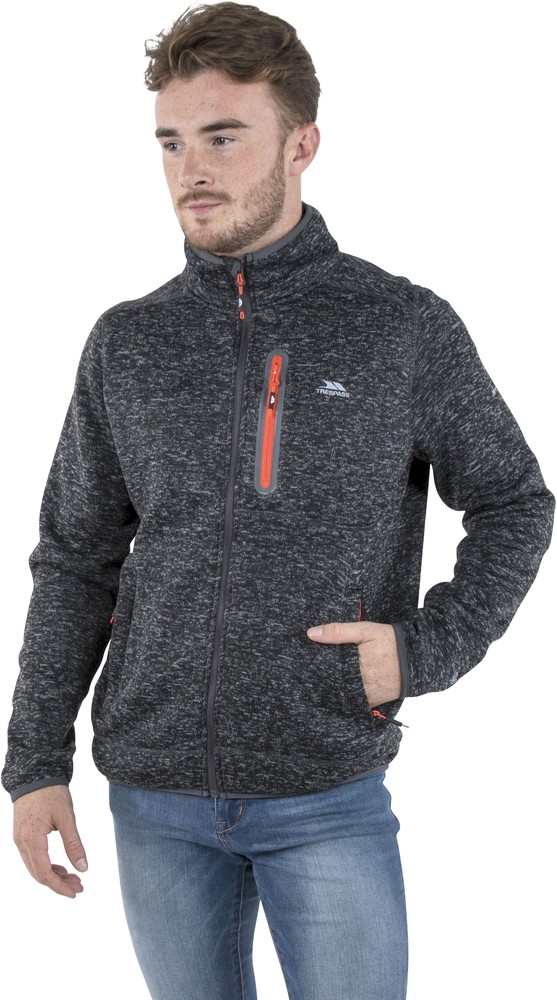 TrespassFleecejackeFleecepulloverBingham-MaleFleeceAt300BlackMarl-XXL