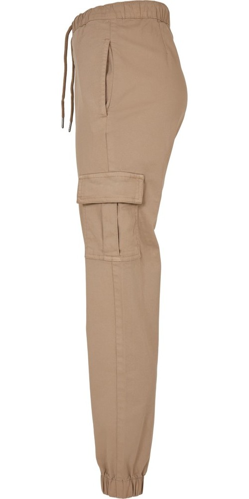 UrbanClassicsDamenLadiesHighWaistCargoComfortJoggingPantsSofttaupe