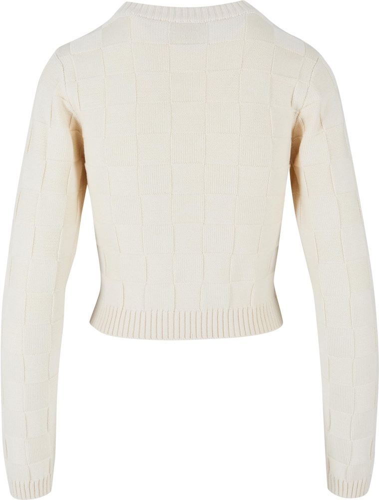 UrbanClassicsDamenLadiesCheckKnitSweaterTB6138Sand-3XL