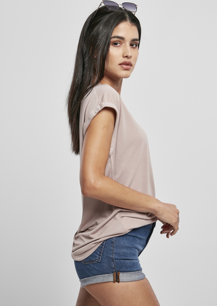 UrbanClassicsDamenT-ShirtLadiesModalExtendedShoulderTeeDuskrose-3XL