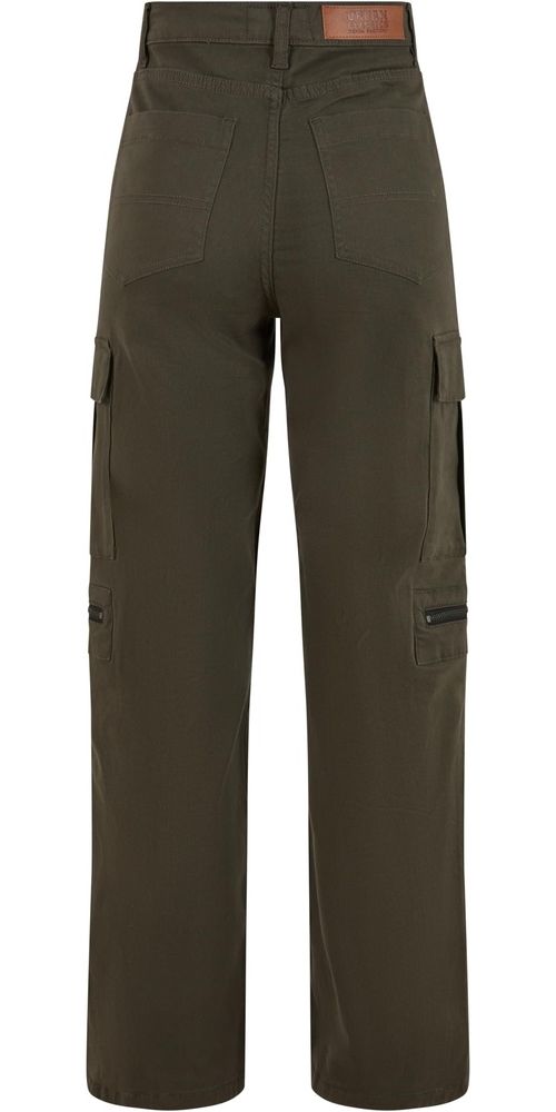 UrbanClassicsDamenLadiesLooseUtilityStretchTwillPantsTB6924Blackolive-26