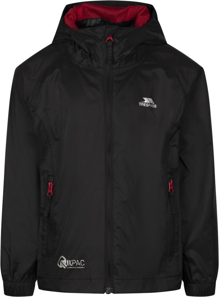 TrespassKinderWinterjackeQikpacJacketPackawayJacketBlackRed-34